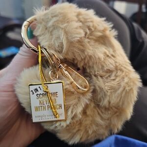 Simply Southern Furry Scrunchie Keychain Pouch